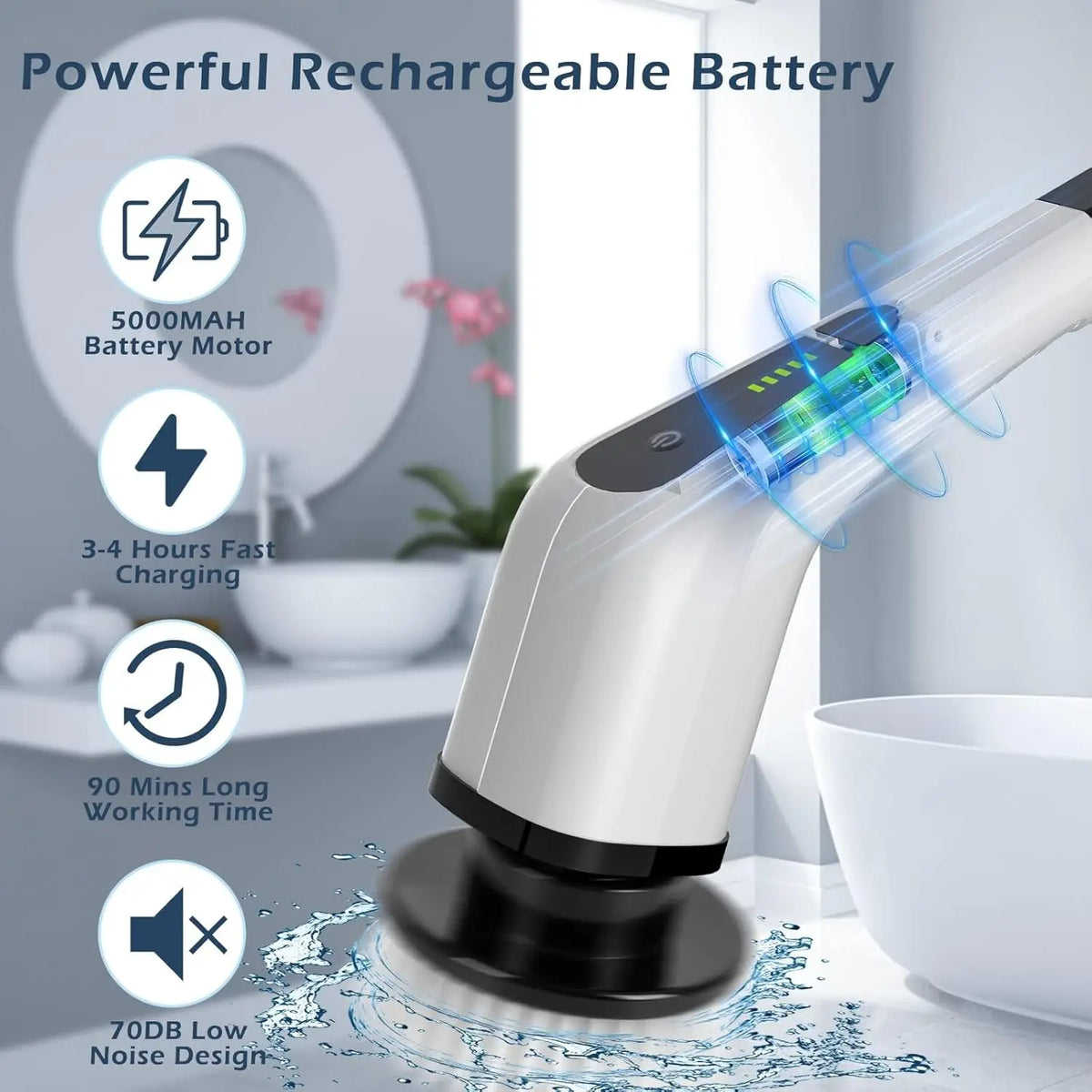 PowerClean Electric Spin Scrubber